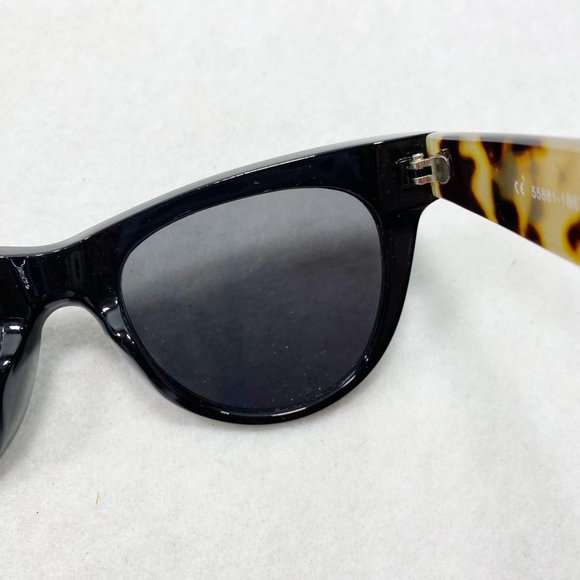 Glance Eyewear Wayfarer Sand Tortoise & Black Sunglasses NWT - Picture 7 of 13